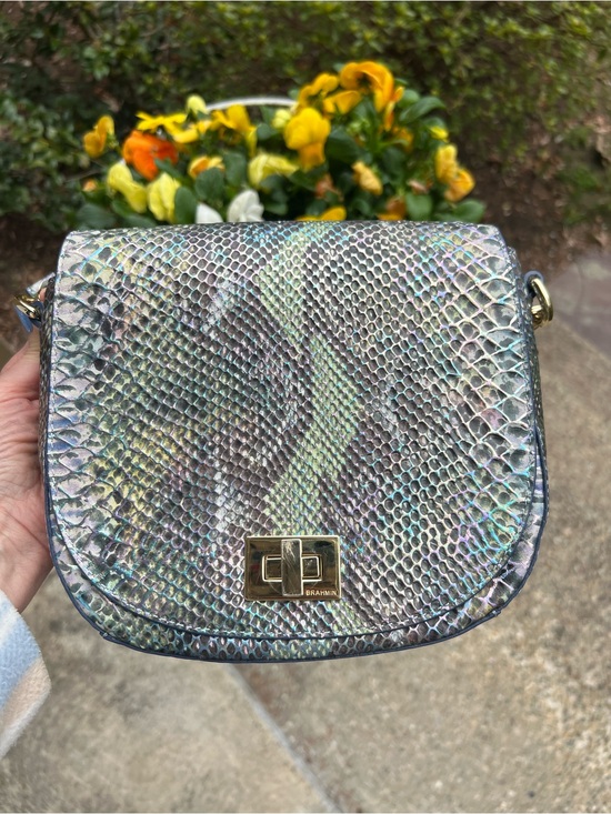Brahmin Handbags - Brahmin Mini Sonny Iridescent Snake-Embossed Crossbody in Shimmering Multi-Tone